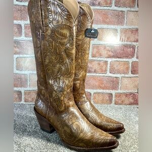 Shyanne Eden womens Tooled Tall western boots size 9.5 B